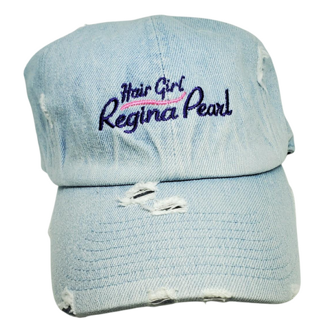 Hair Girl Regina Pearl Denim Dad Hat